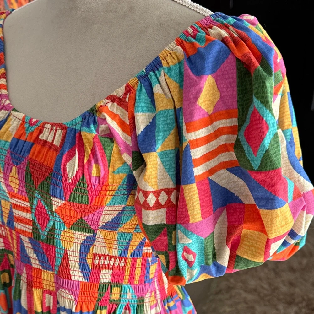 ANTONIO MELANI Vibrant Geometric Dress - Picture 3 of 4
